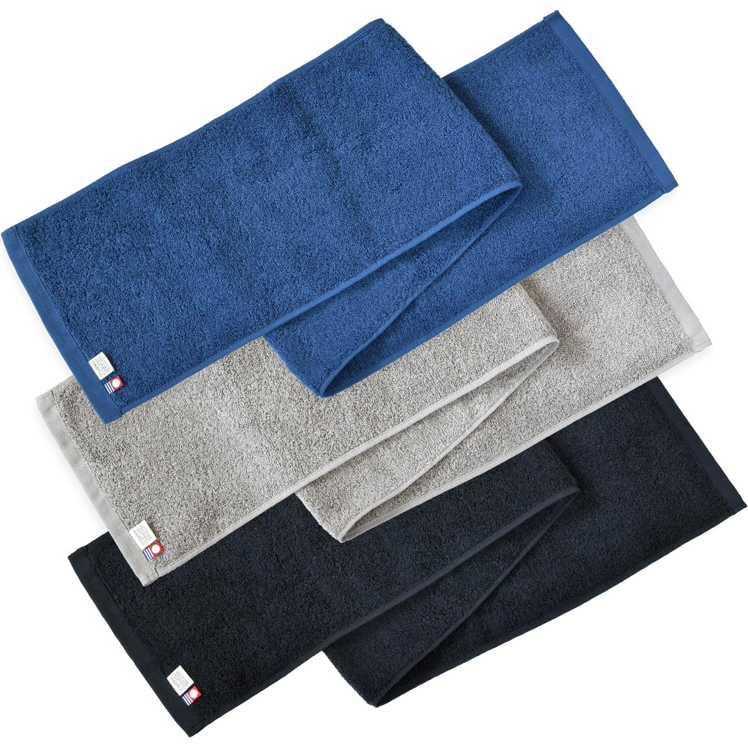 ブルーム 今治タオル 認定 マフラータオル 3枚セット with スポーツタオル 20×100cm 綿100％ 日本製 (アーバン)koe 617e1489