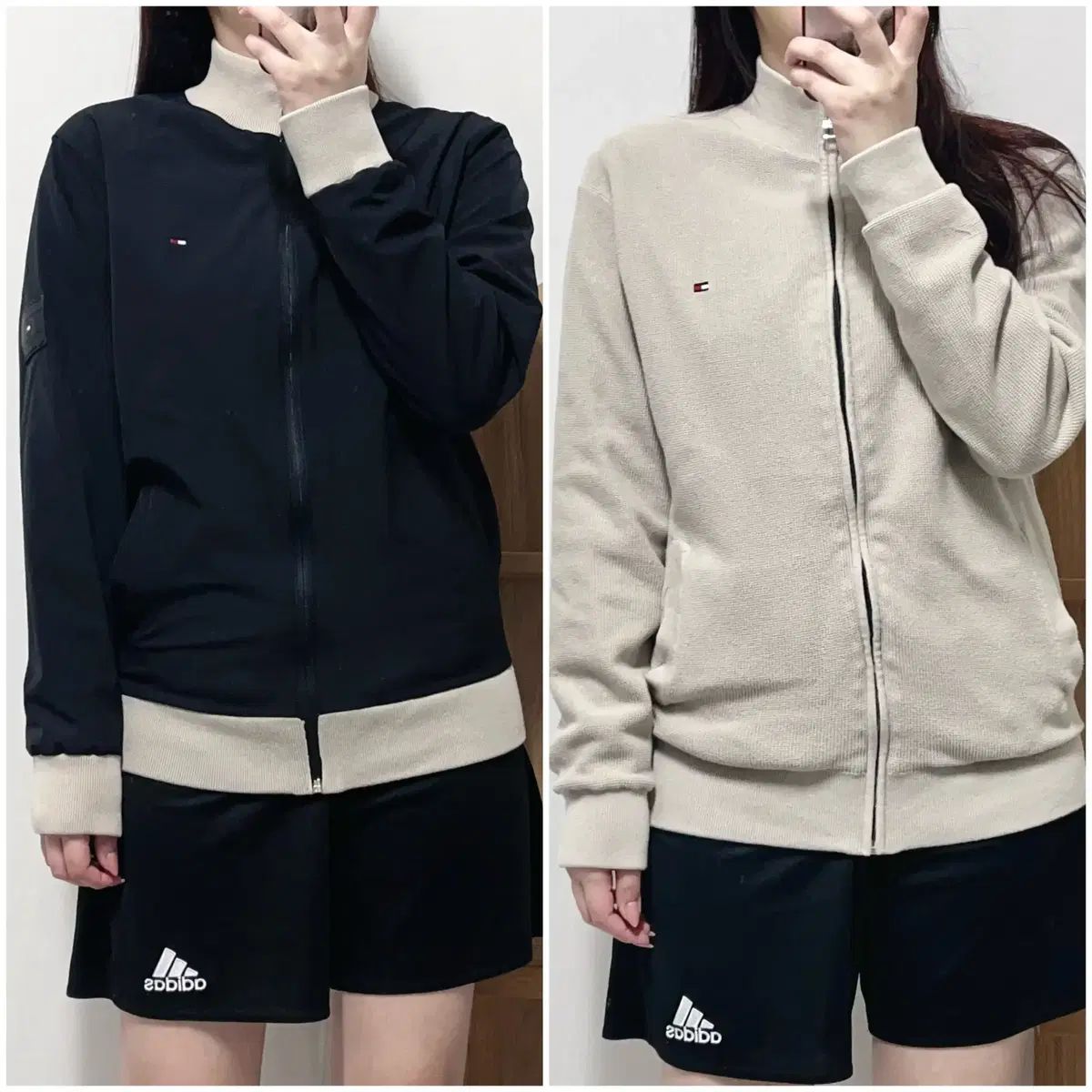 正規品 トミー ベージュ / ブラック リバーシブル アウター S