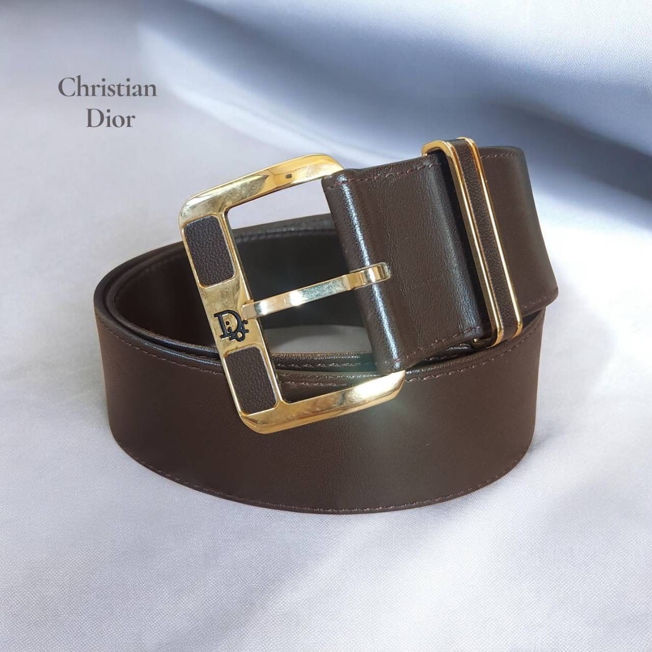 Christian Dior クリスチャンディオール　レザーベルト ブラウン 茶色　レディース　メンズ