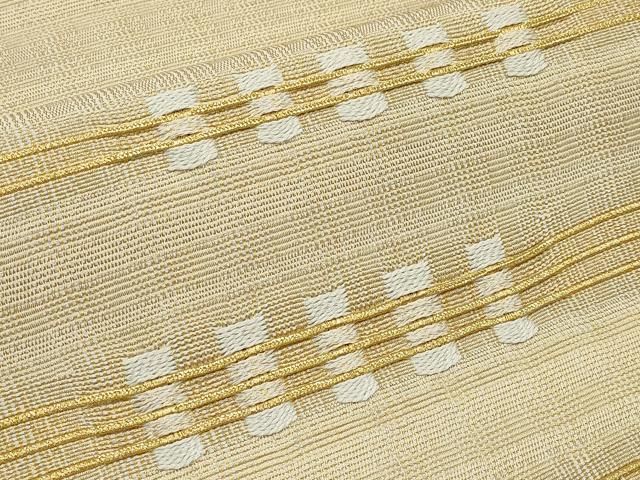 平和屋着物○ひなや工房 くむ・あむ・おる 伊豆蔵明彦 太鼓柄袋帯 横段