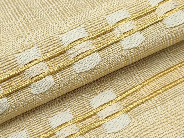 平和屋着物○ひなや工房 くむ・あむ・おる 伊豆蔵明彦 太鼓柄袋帯 横段
