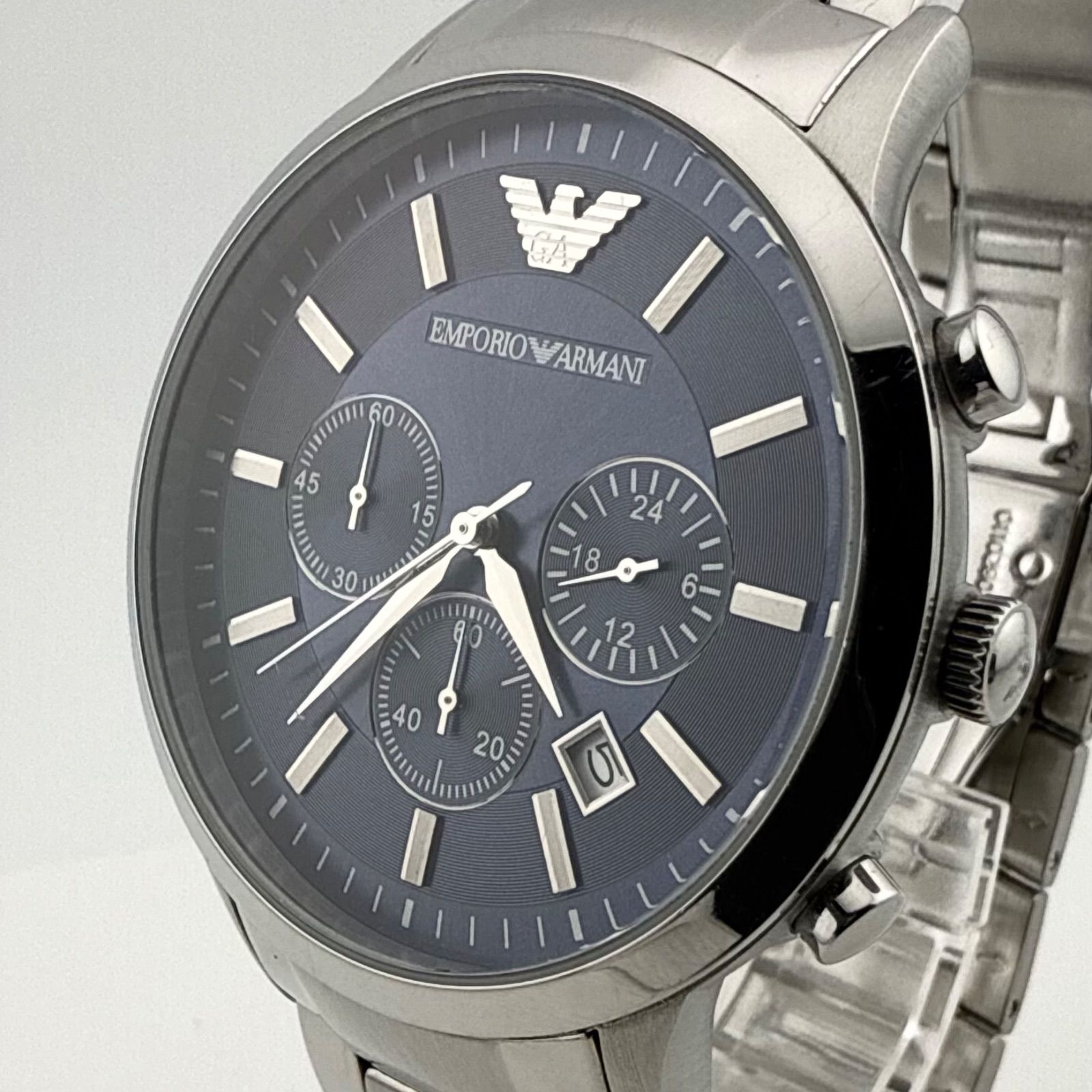 EMPORIO ARMANI エンポリオアルマーニ AR-2448 メンズ　腕時計 クォーツ 稼働品 電池交換済み 【J433】