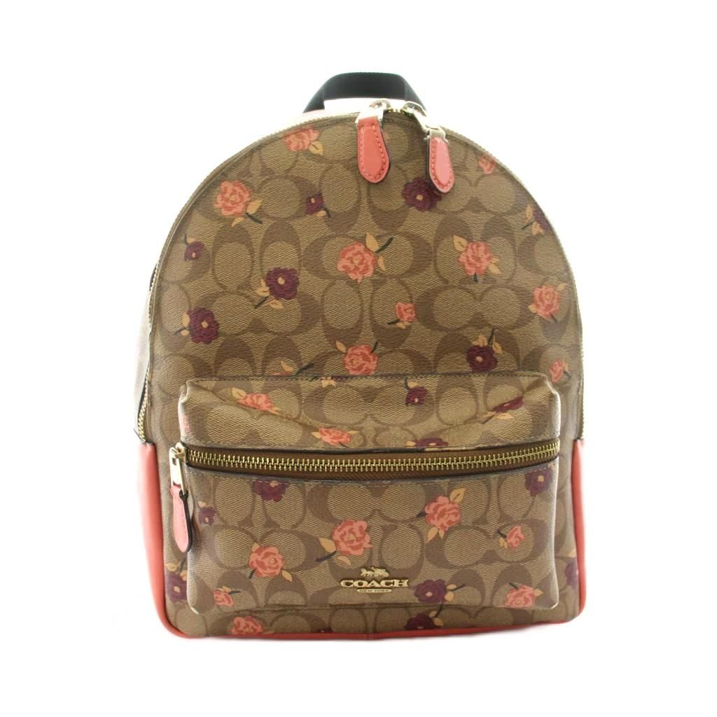 コーチ COACH シグネチャー キャンバスド ピオニー プリント 