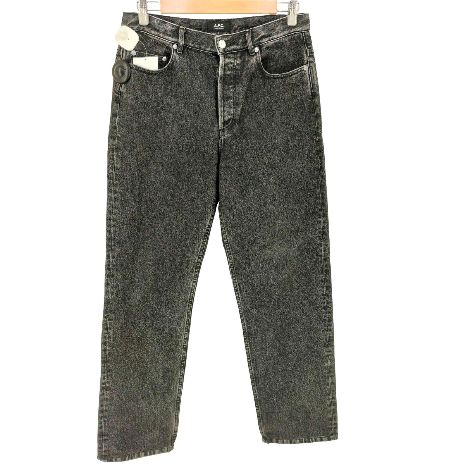 アーペーセー A.P.C. ボタンフライブラックデニムパンツ メンズ 27