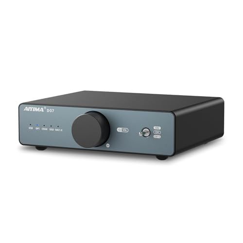AIYIMA D07 HIFI級 DACデコード AKM4493SEQ/ XMOS316 チップセットUSB1.0モード (ボリュームコントロール付き）USB/光/同軸3種類入力 & RCA出力*2 コンバーター PCM 768kHz/32b 4fb79e81