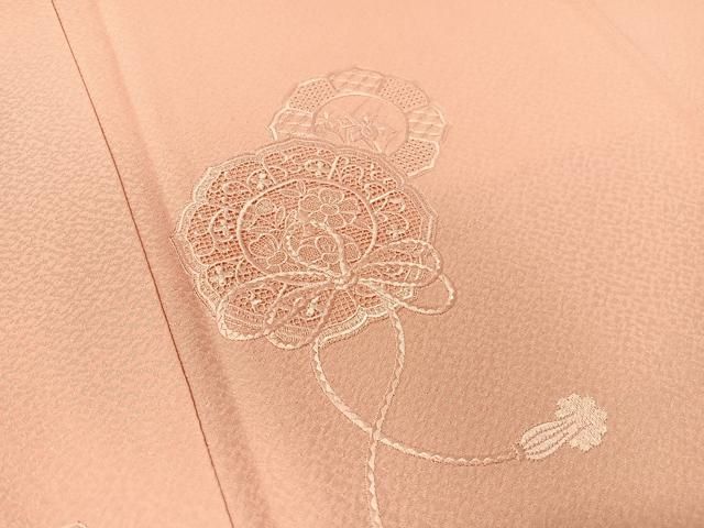 平和屋着物▽中国三大刺繍 スワトウ刺繍 総刺繍 無地絵羽訪問着 鏡裏花