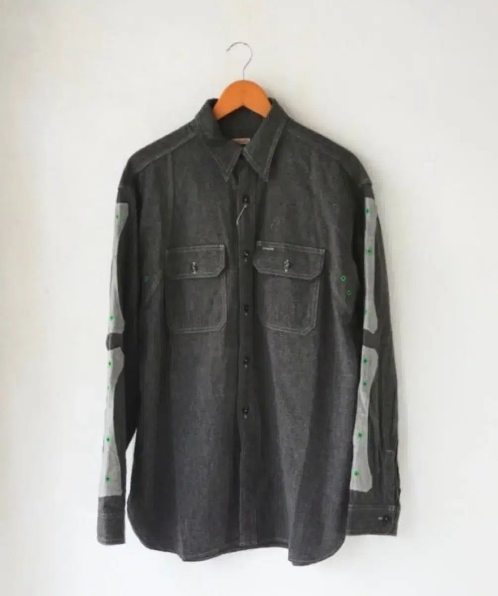 4 KAPITAL キャピタル 本 シャンブレー シャツ チャコール