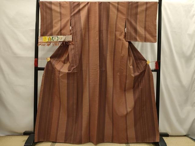 平和屋着物∞男性 羽織 髭紬地 利休茶色 正絹 逸品 CABD4553ua 平和屋