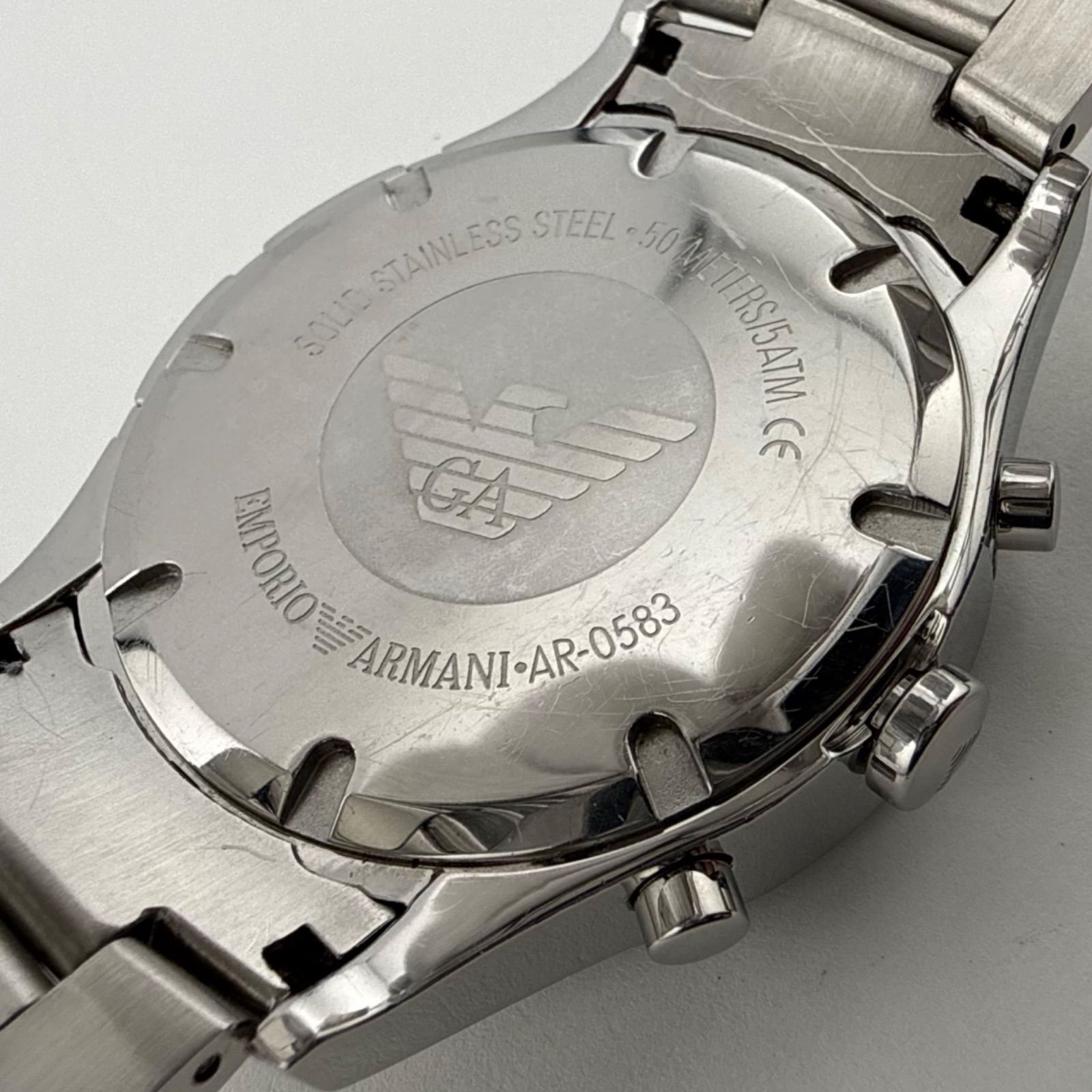 EMPORIO ARMANI エンポリオアルマーニ クロノグラフ AR-0583 メンズ 