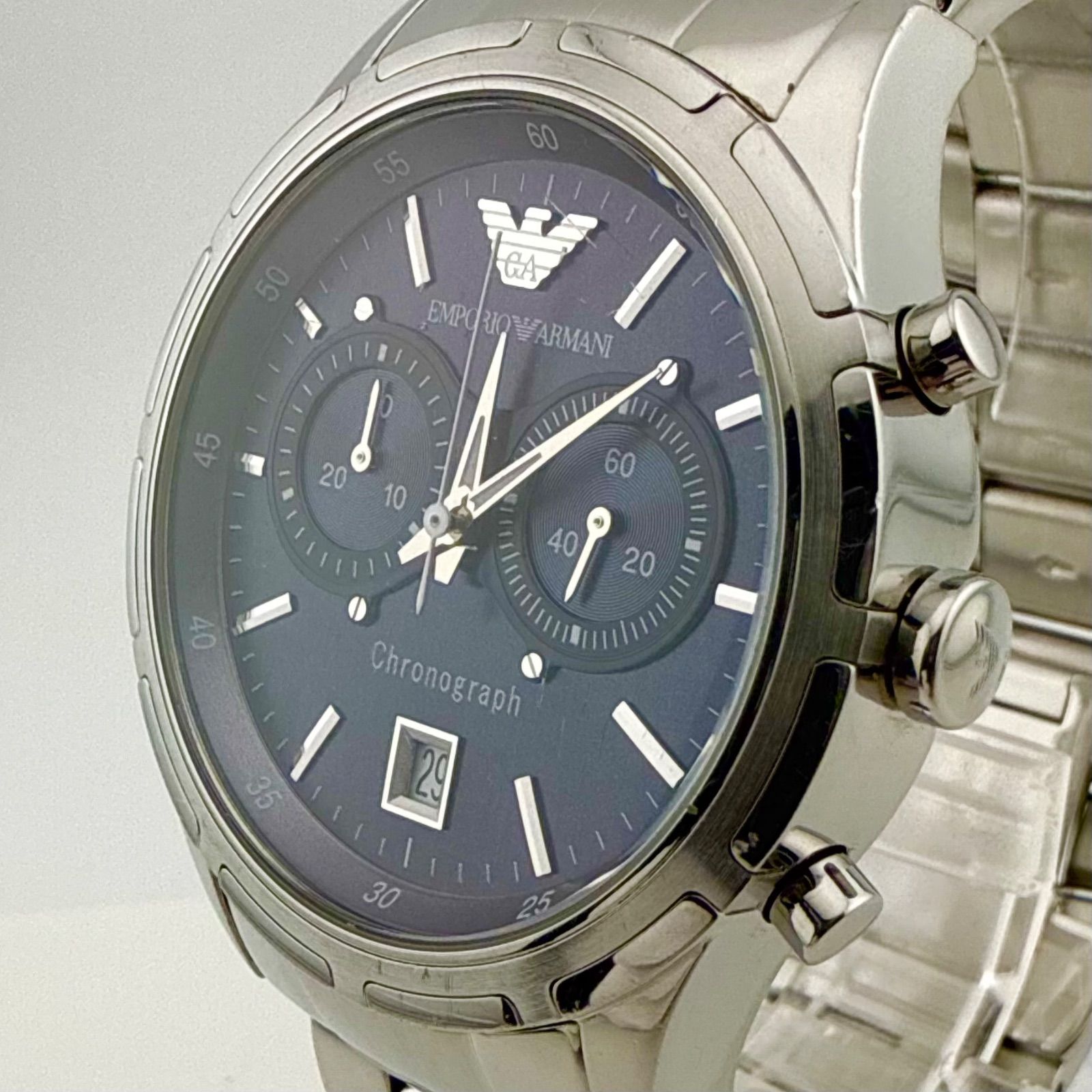 EMPORIO ARMANI エンポリオアルマーニ クロノグラフ AR-0583 メンズ 
