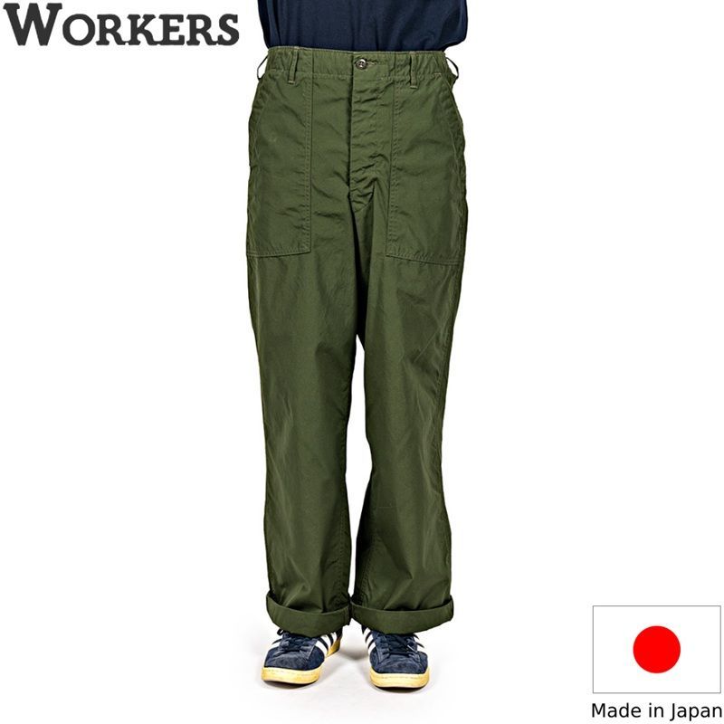 WORKERS ワーカーズ Baker Pants, Trace MIL-838-D, OD Poplin ベイカーパンツ ポプリン