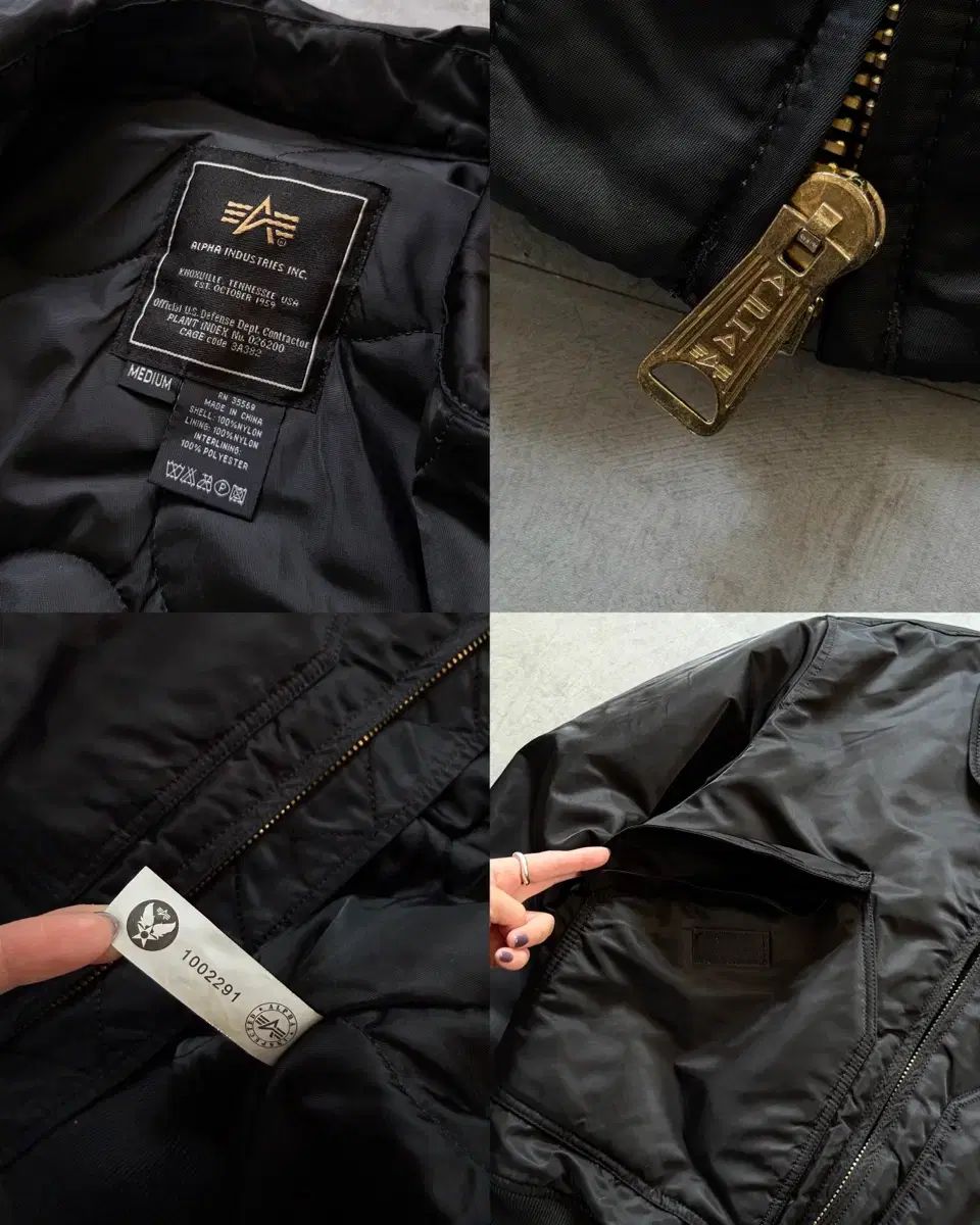Alpha Industries アルファ インダストリー CWU-45 ジャケット 黒 COLOR