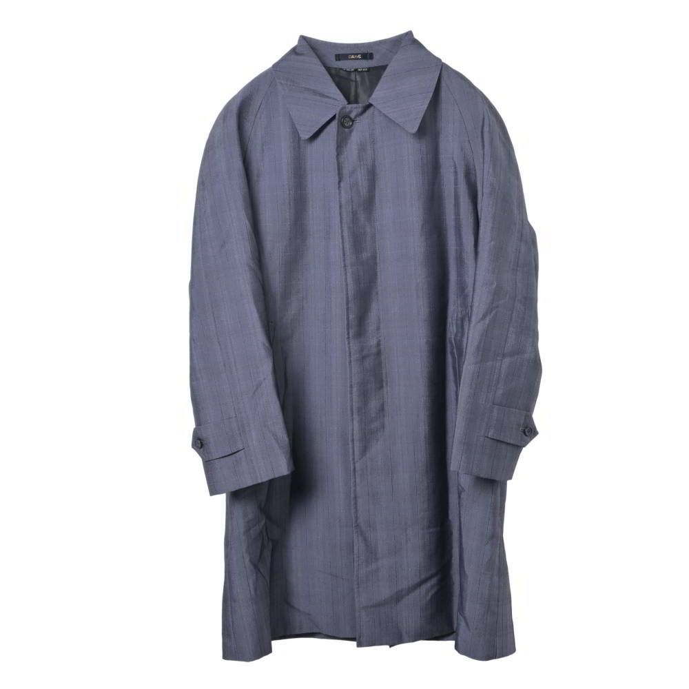 daks POウール チェック ジャガード ステンカラーコート - メルカリ
