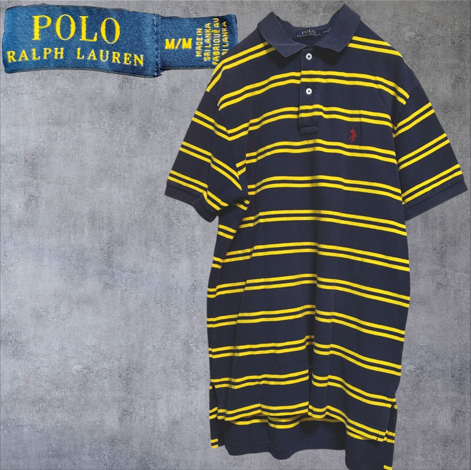 90s POLO RALPH LAURENポロラルフローレン 半袖 ポロシャツ ボーダー