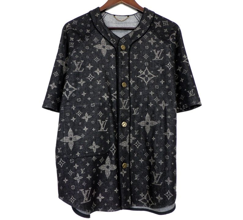 ルイヴィトン LOUIS VUITTON 24SS 【 RM241MQ FWA HQS41W 】 モノグラム ベースボール デニム シャツ w27051