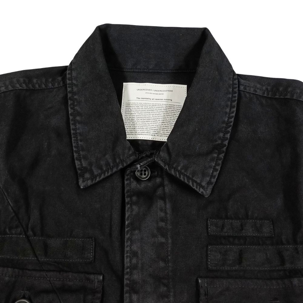 UNDERCOVERアンダーカバー ミリタリーシャツ UNDERCOVER アンダーカバー F4401 加工 ミリタリーシャツ 長袖シャツ