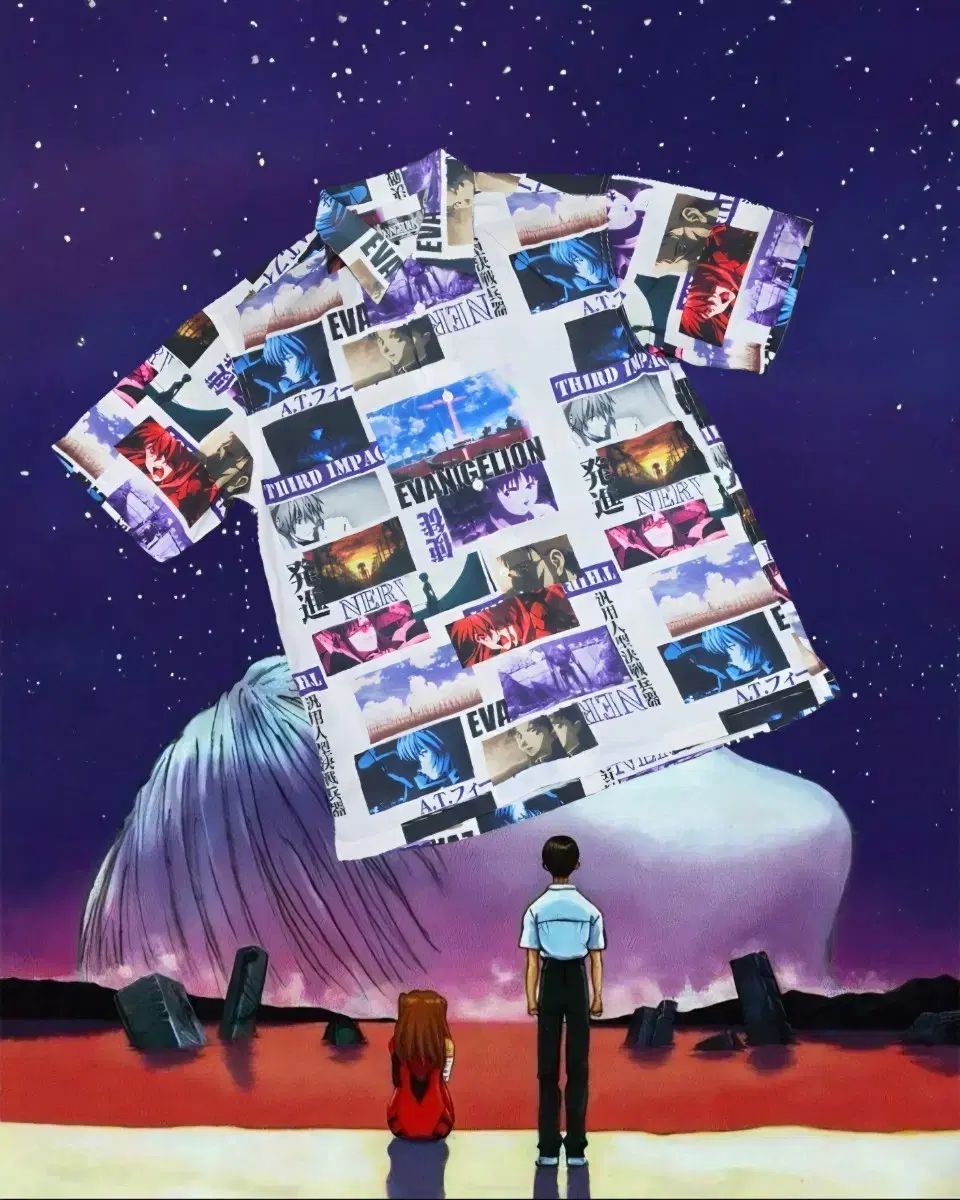 EVANGELION 半袖 シャツ L