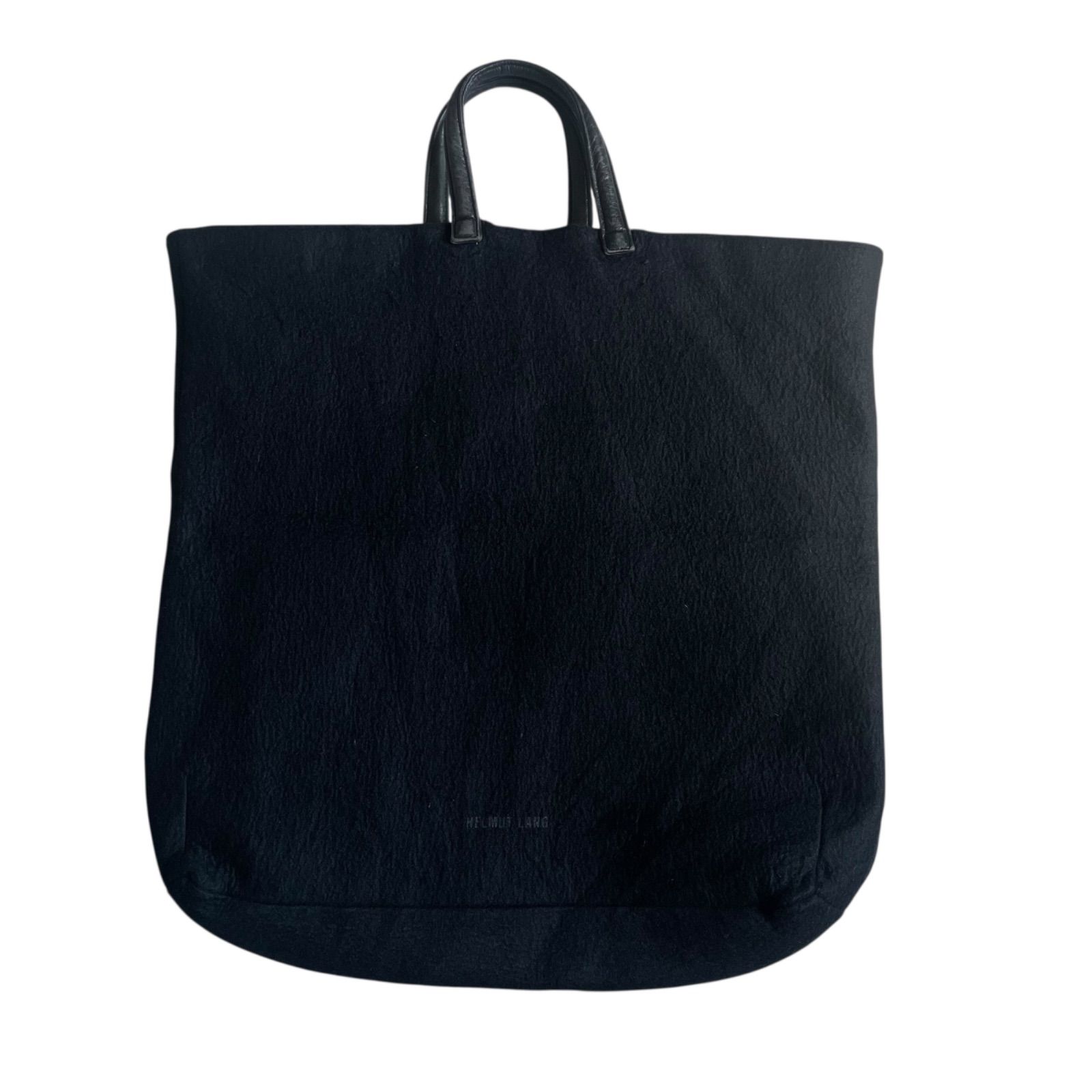Helmut Lang Wool Tote 黒 ヘルムートラング ウール レザーハンドル