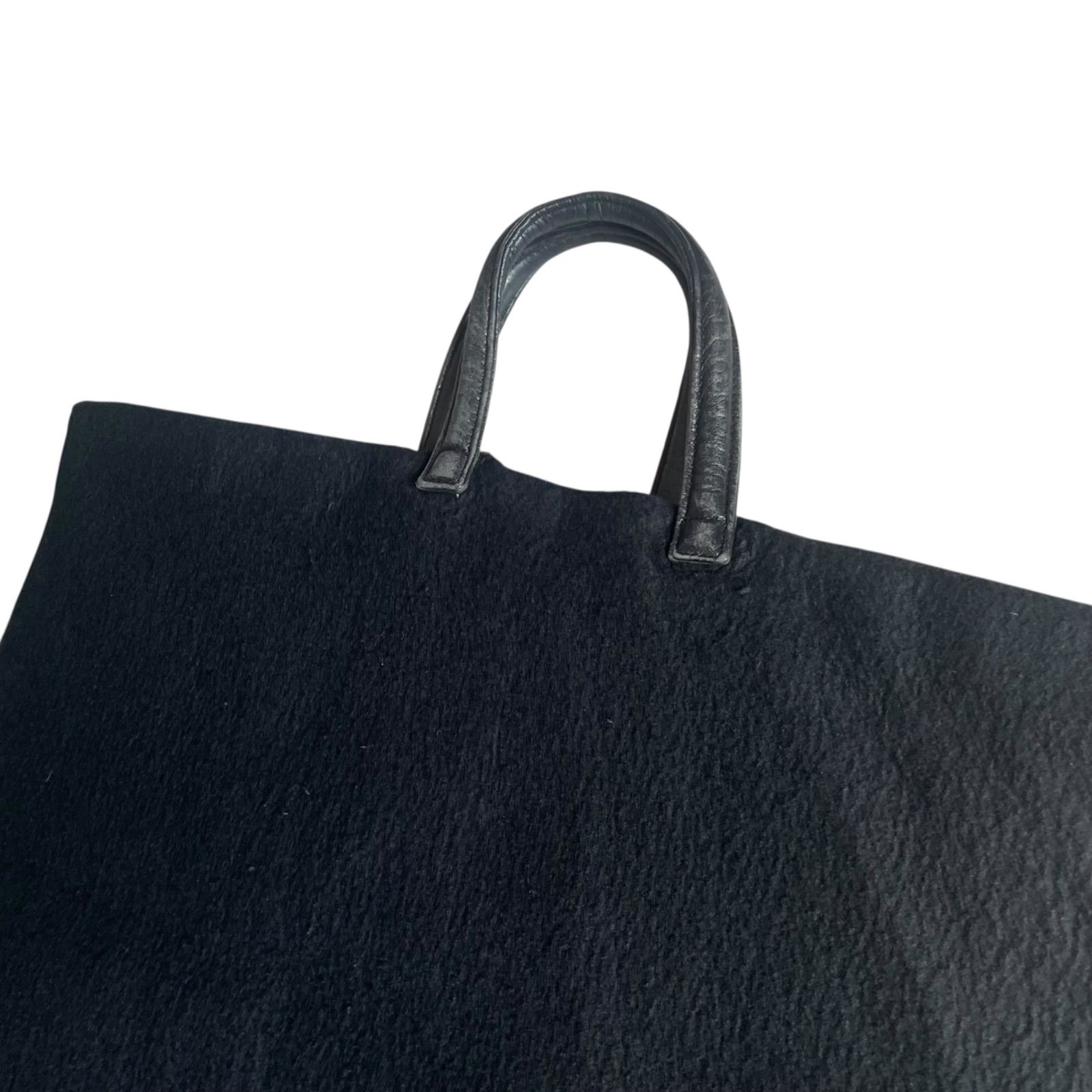 Helmut Lang Wool Tote 黒 ヘルムートラング ウール レザーハンドル