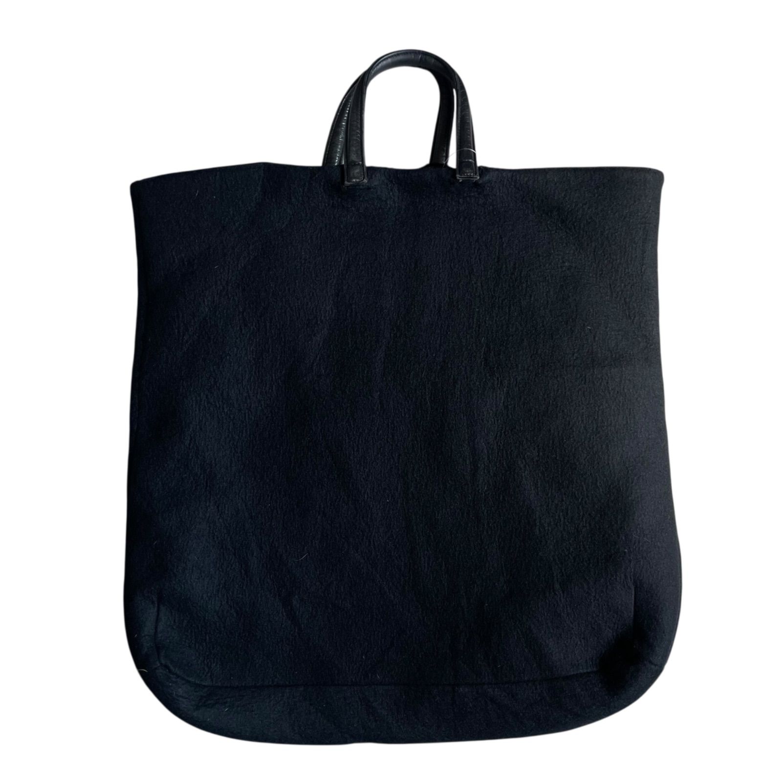 Helmut Lang Wool Tote 黒 ヘルムートラング ウール レザーハンドル
