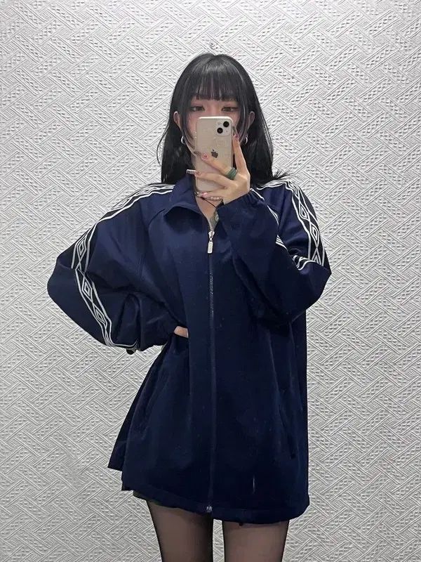 アンブロ オールドスクール レトロ キッチ スリーブロゴ ジャージ ジップアップ L C11592