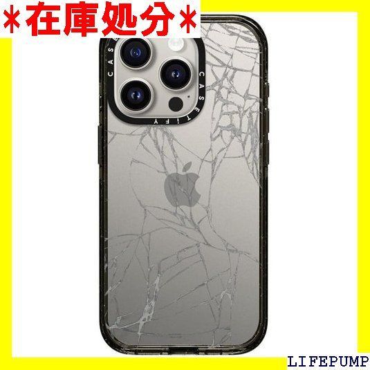 CASETiFY インパクト iPhone 15 Pro ケース MIL規格準拠 4x MIL-STD-810G / 2.5mからの落下試験をクリア - Broken - クリア ブラック 1268