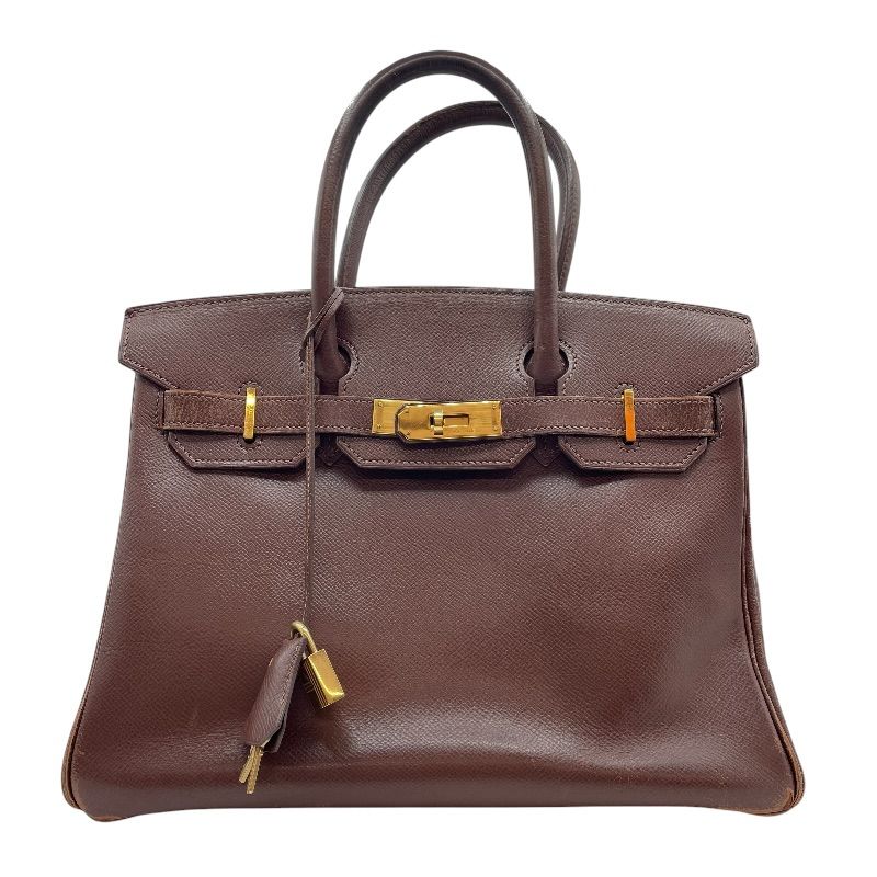 エルメス HERMES バーキン30 □D刻印 ハバナ ゴールド金具 クシュベル レディース ハンドバッグ