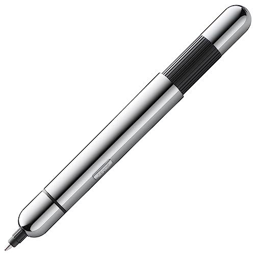 LAMY（ラミー）pico chrome クローム ボールペン - 革新的なポケット ボールペン - ワンクリックでフルサイズのペンに - メタル製ボディ 線幅 M - コンパクトリフィル 黒 LAMY M 22 付きｍａ
