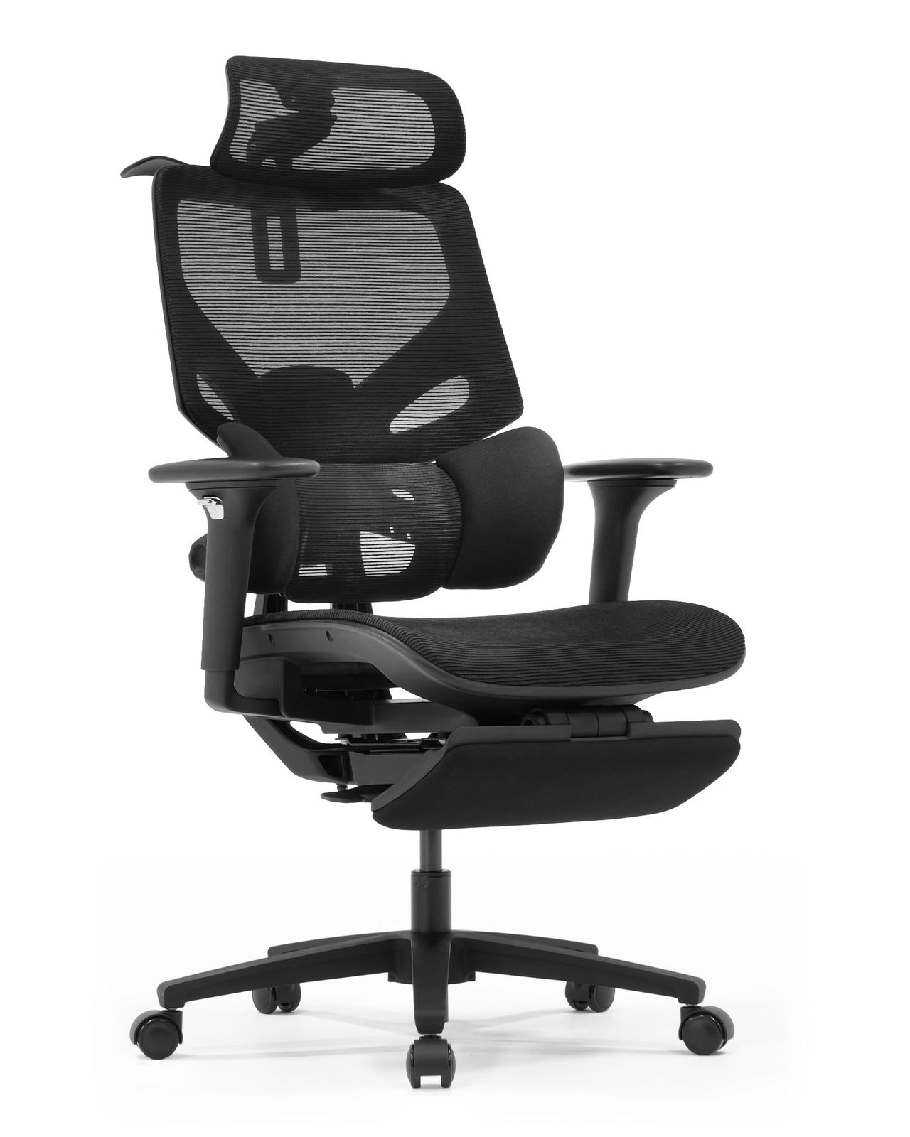 EastForce 日本ブランド LUMBIRT4.0(ランバート4.0) メッシュ座面 3ゾーンランバーサポート搭載 座面スライド 4Dヘッドレスト 4Dアームレスト 背面5段階調節 リクライニング 人間工学 オフィスチェア デスクチェア 椅子 ブラックｍａ