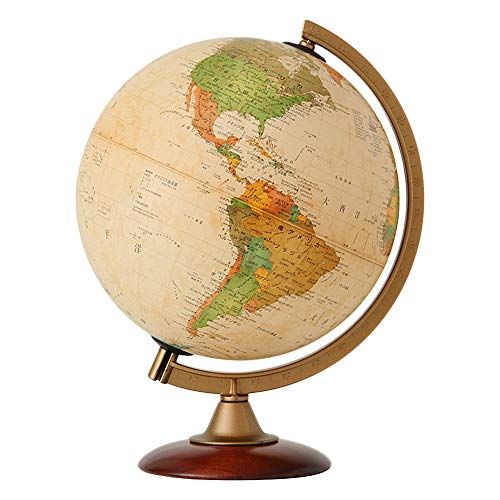 地球儀 選べる6種タイプ 行政図 アンティーク 球径25cm [ライト無し] インテリア 子供用 学習 おすすめ オルビス Orbys イタリア製 新入学のお祝いにプレゼント (本体：茶)ｍａ