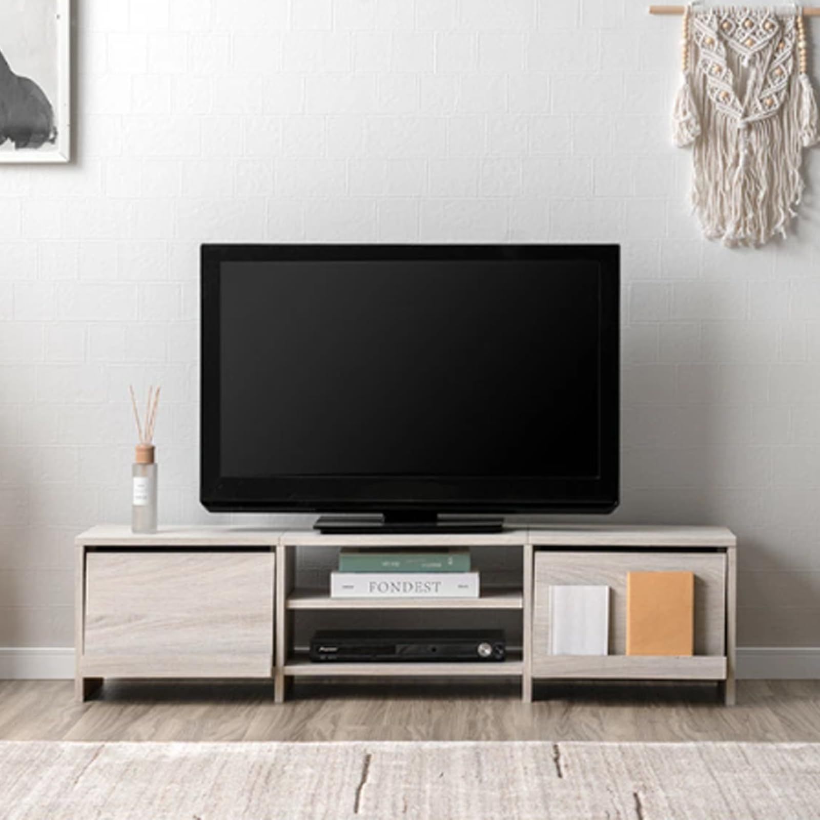 タンスのゲン テレビ台 幅120cm 50型対応 フラップ扉 ローボード 収納 TV台 テレビラック 40型対応 32型対応 大容量 ロータイプ テレビボード 49600416(114445)ｍａ