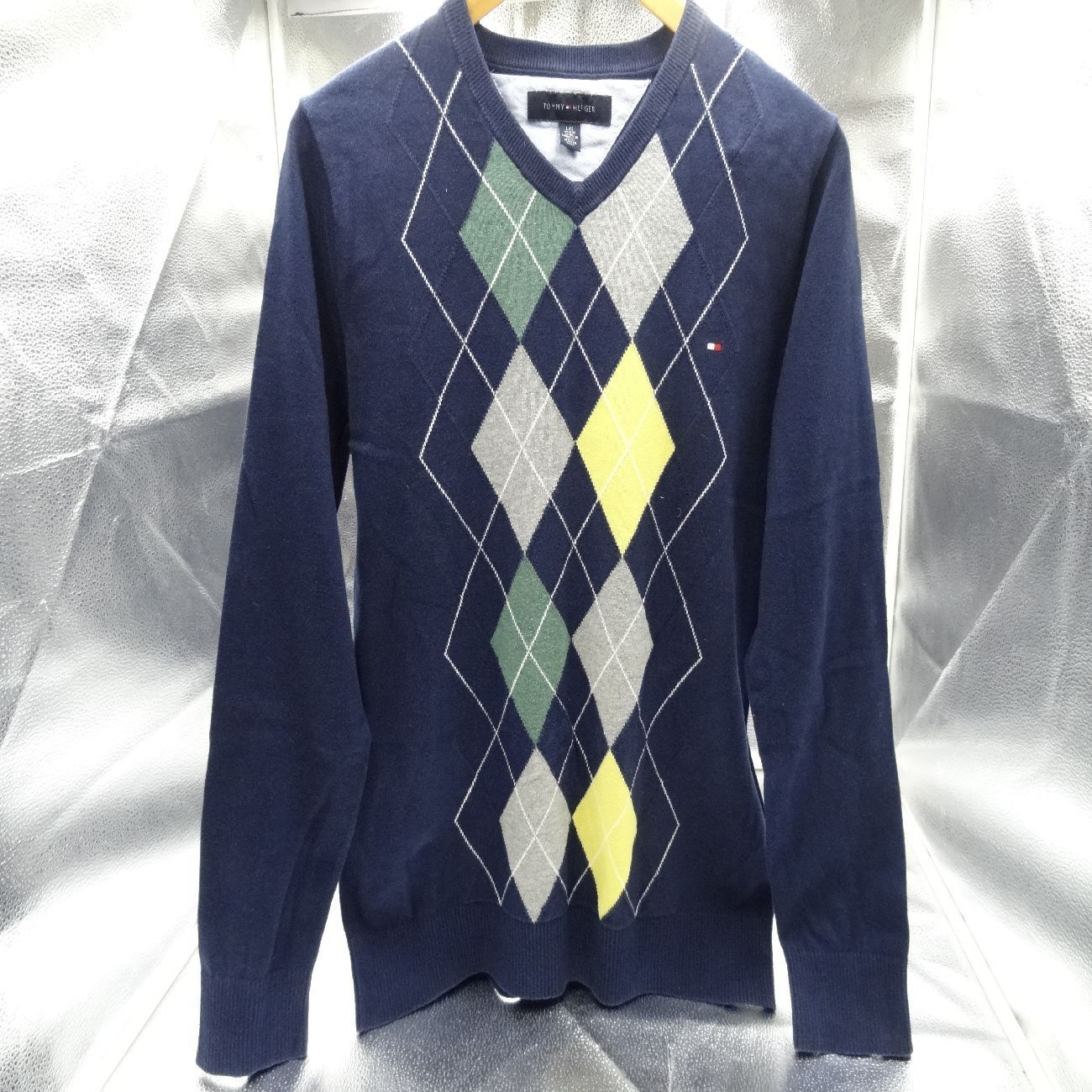 トミーヒルフィガー TOMMY HILFIGER Vネックニット セーター ネイビー 