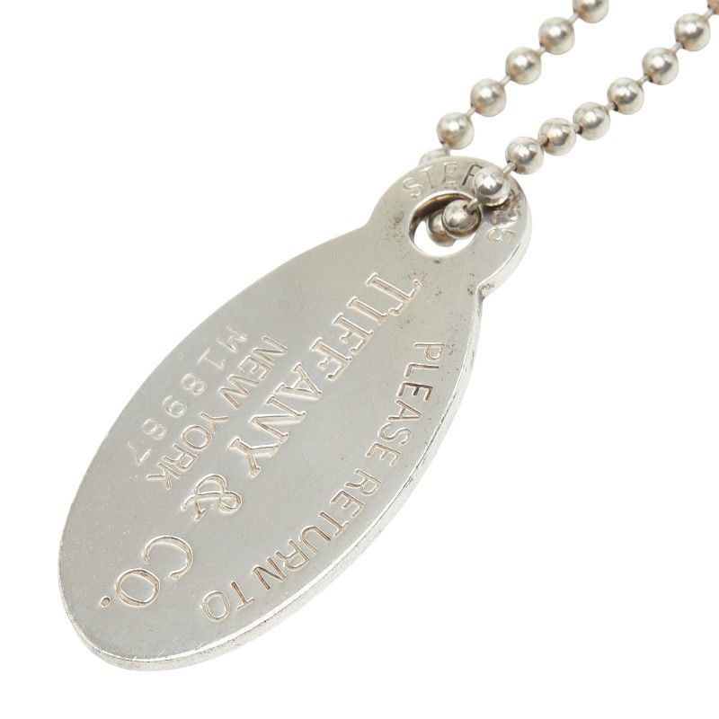 ティファニー リターントゥ ティファニー オーバルタグ ロングネックレス SV925 シルバー レディース TIFFANY&Co.【1-0261909】