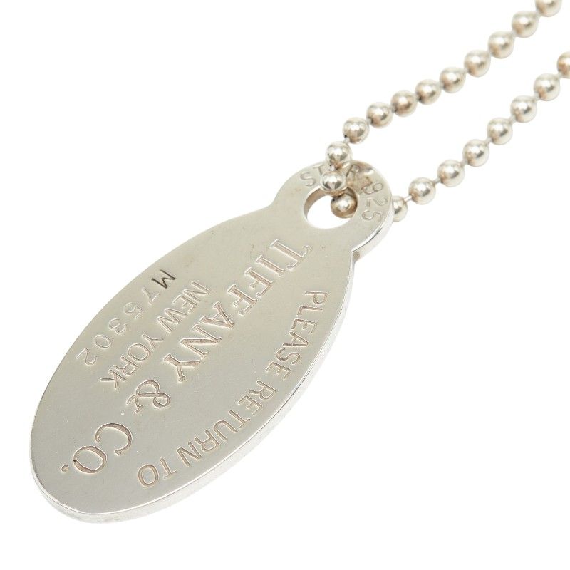 ティファニー リターントゥ ティファニー オーバルタグ ロングネックレス SV925 シルバー レディース TIFFANY&Co.【1-0266469】