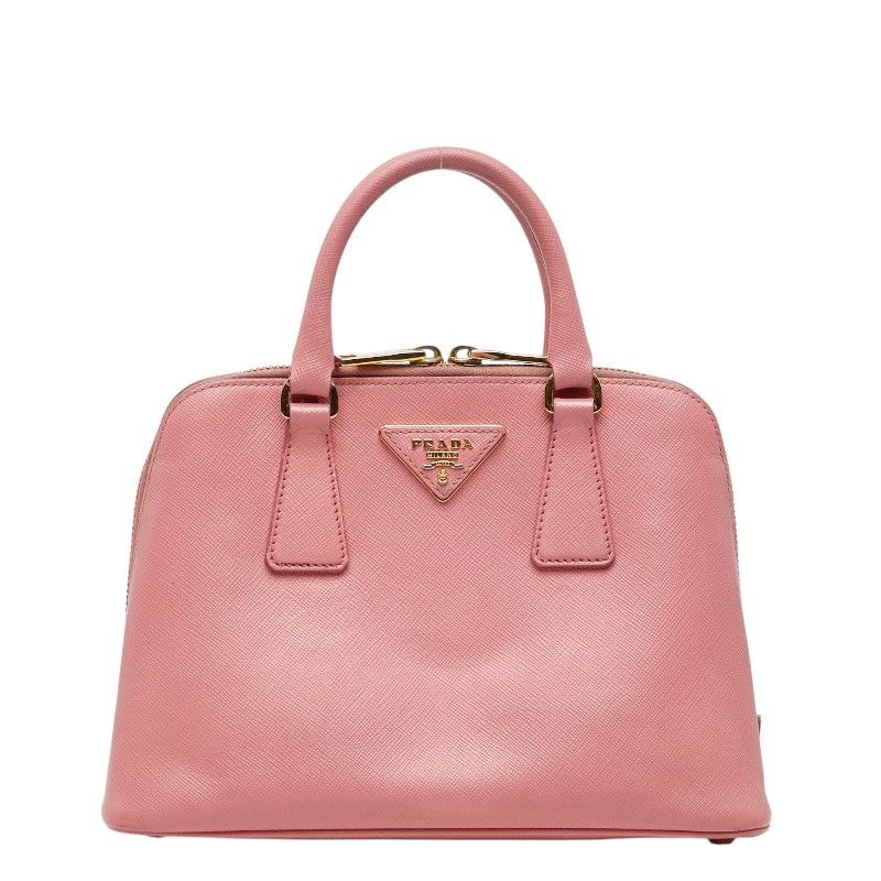 プラダ 三角ロゴ ハンドバッグ BL0838 ピンク サフィアーノレザー レディース PRADA【1-0267778】