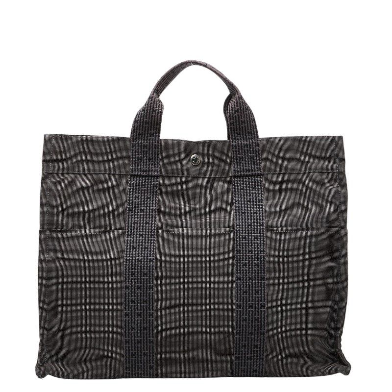 エルメス エールライン トートMM ハンドバッグ トートバッグ グレー キャンバス レディース HERMES【1-0269294】