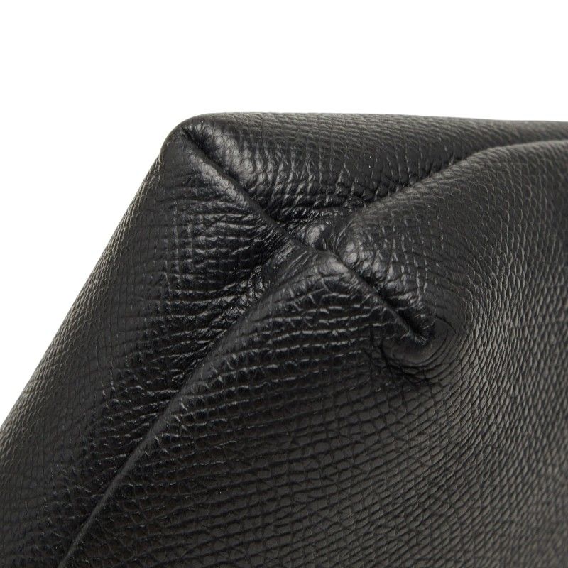 バレンシアガ ロゴ クラッチバッグ ブラック レザー メンズ BALENCIAGA