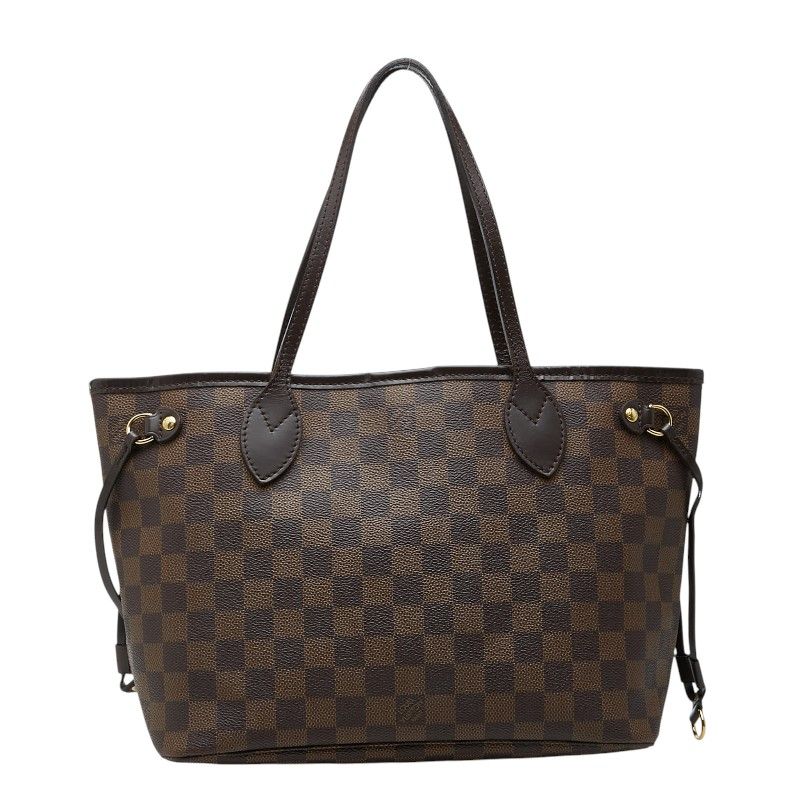 ルイ ヴィトン ダミエ ネヴァーフルPM トートバッグ ハンドバッグ N41359 ブラウン PVC レザー レディース LOUIS VUITTON【1-0270265】