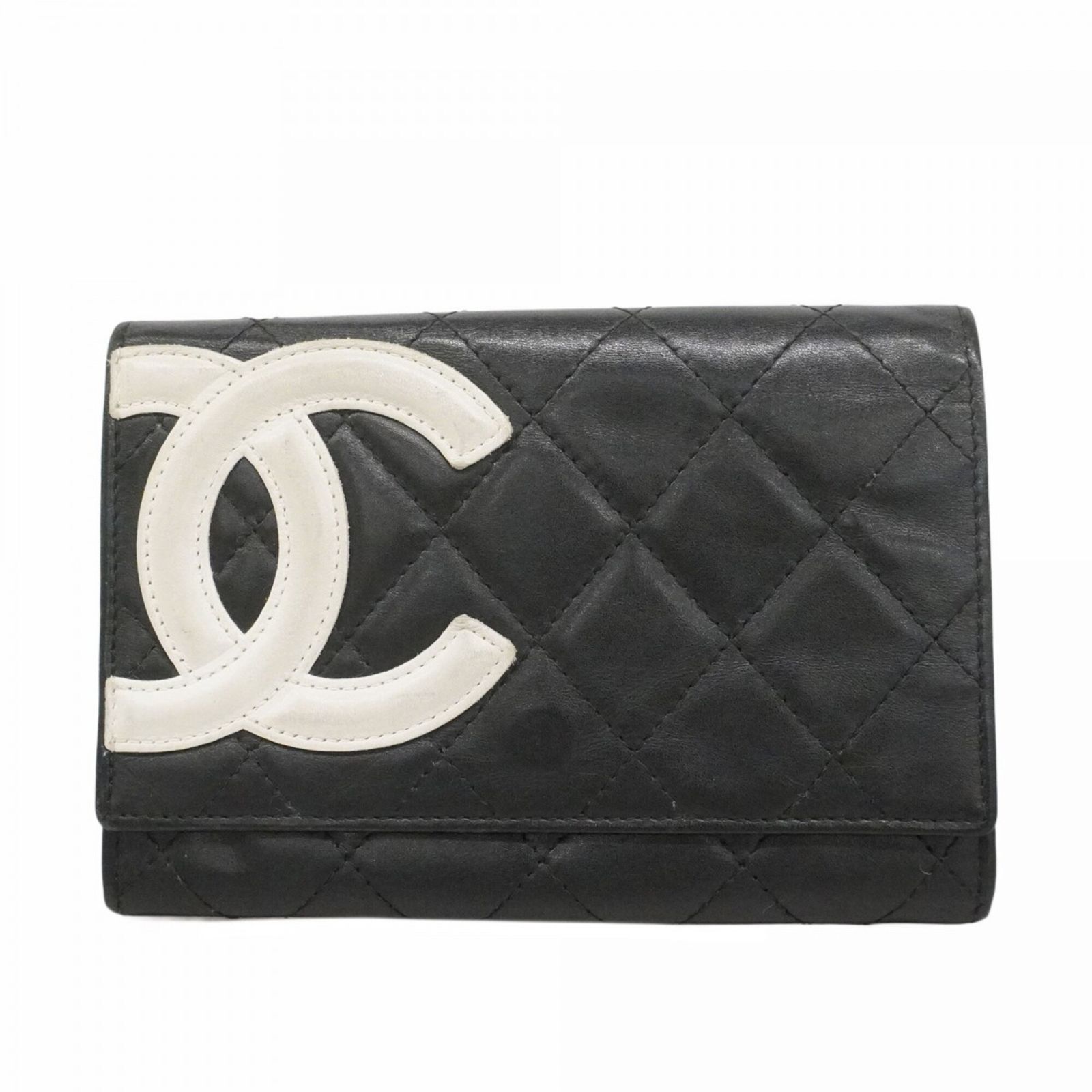 シャネル(Chanel) シャネル 財布 カンボン ラムスキン ブラック