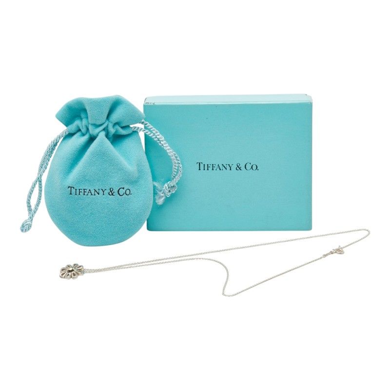 美品 TIFFANY ティファニー デイジー シルバーネックレス ティファニー デイジー フラワー ネックレス SV925 シルバー