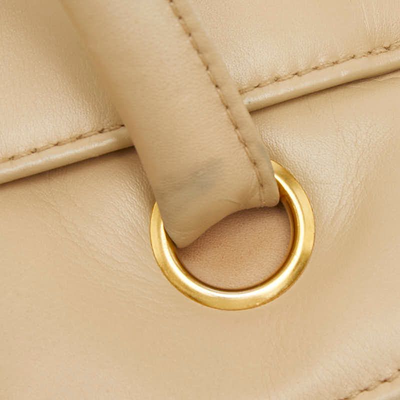 シャネル ココマーク トートバッグ ベージュ レザー レディース CHANEL