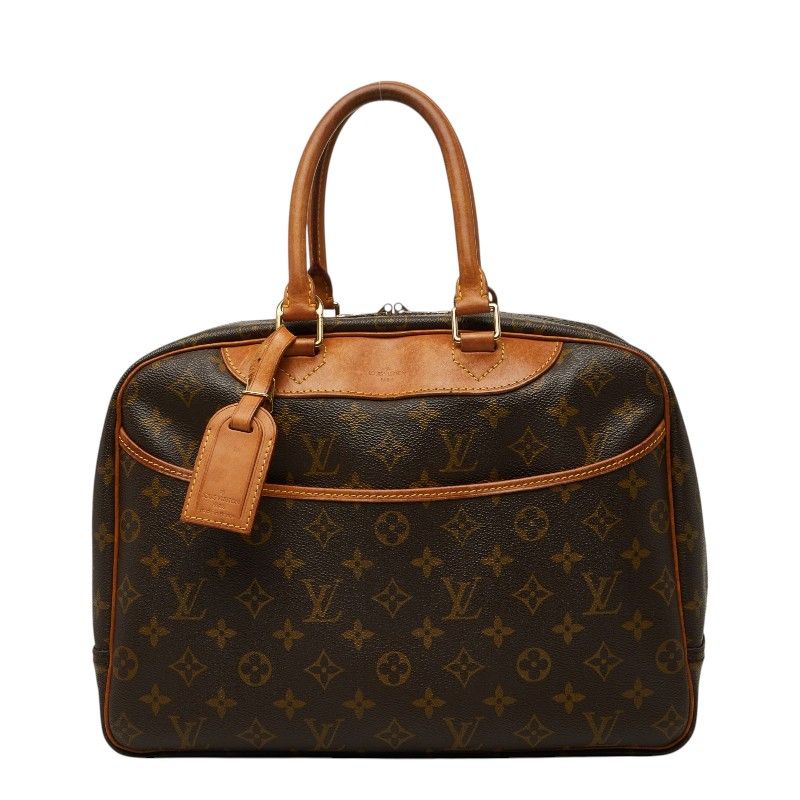 ルイ ヴィトン モノグラム ドーヴィル ハンドバッグ M47270 ブラウン PVC レザー レディース LOUIS VUITTON【1-0272133】