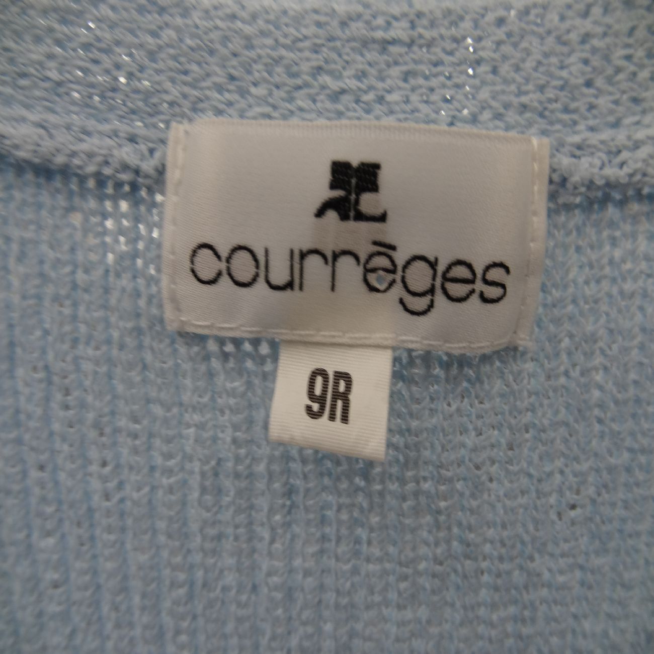 courreges クレージュ 水色 ノースリーブニット カーディガン 2点