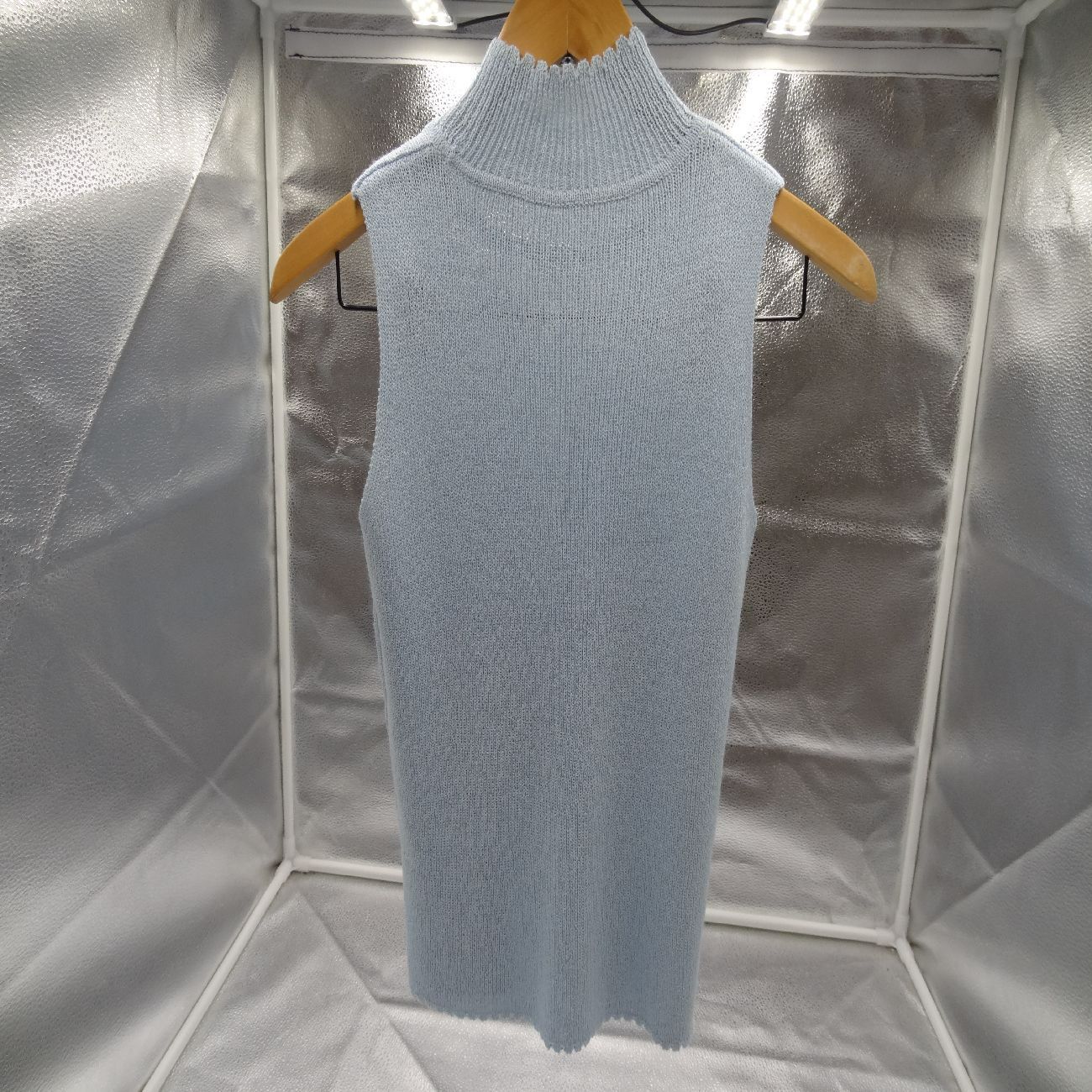 courreges クレージュ 水色 ノースリーブニット カーディガン 2点