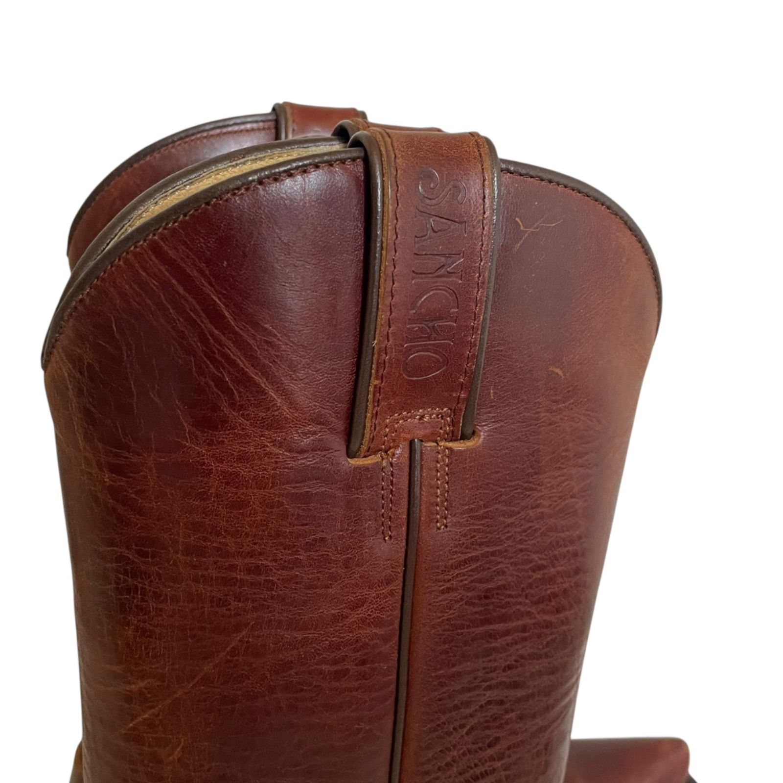 SANCHO Harness Boots 濃茶 38 24cm相当 サンチョ・ブーツ ウエスタン 