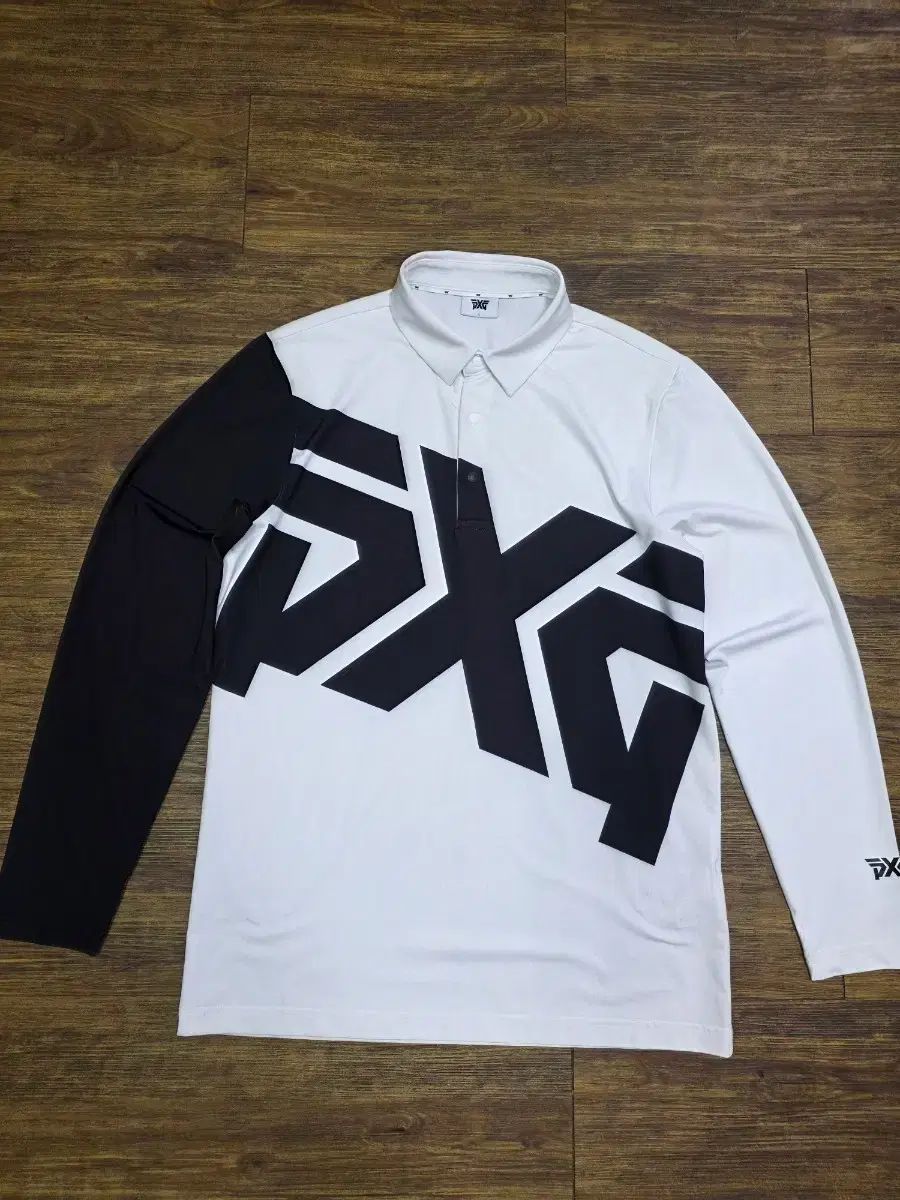 PXG 白/黒 長袖 ゴルフウェア