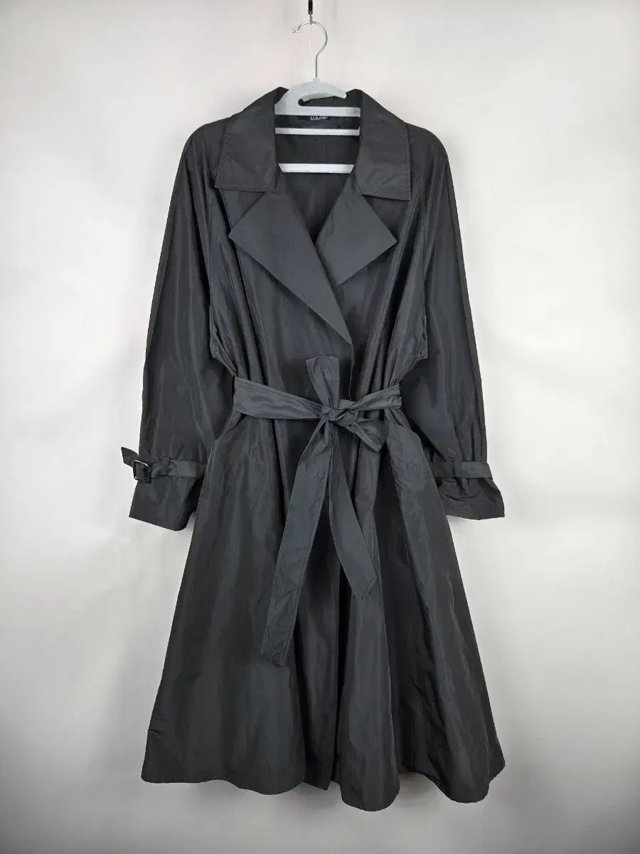 88(100) レディース PRADA プラダ 生地 トレンチコート ブラック