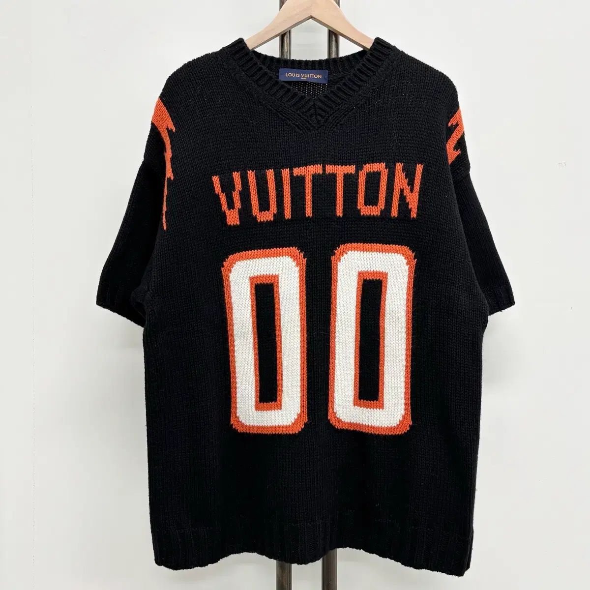 XL ルイヴィトン LVロゴ ニット半袖Tシャツ