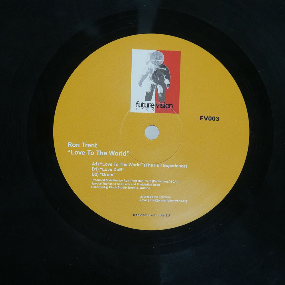US盤 RON TRENT/LOVE TO THE WORLD/FUTURE VISION FV003 12