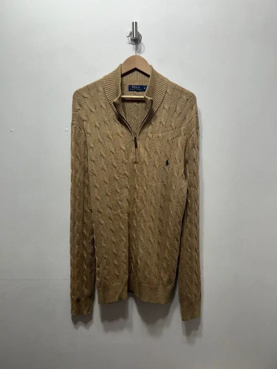 ポロラルフローレン ケーブルニット ハーフジップアップ XL - メルカリ